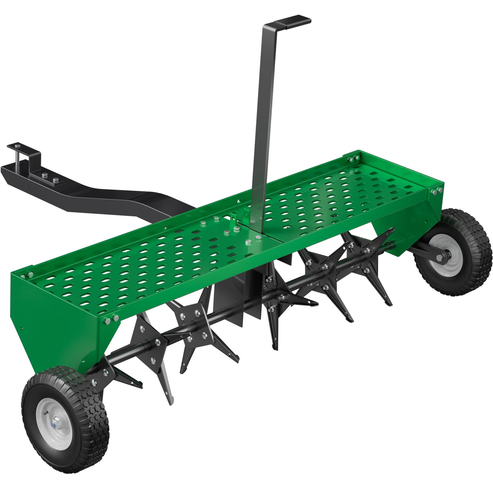 40" 101CM Tow Plug Lawn Aerator Lawn Spike Aerator Lawn& Garden Steel Heavy Duty