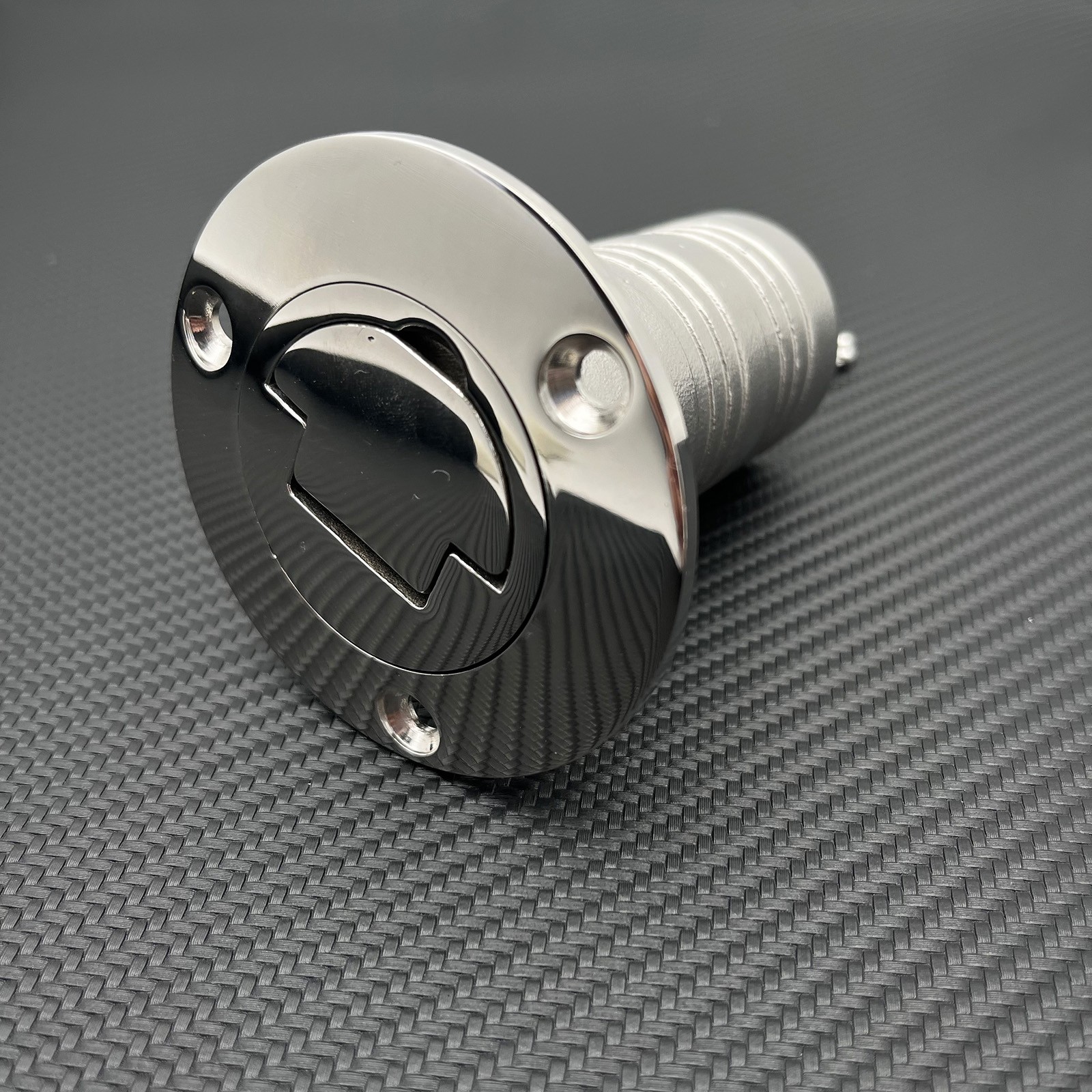 Universal 1.5" Stainless Steel Fuel Filler Neck With Stainless Flip Top Cap