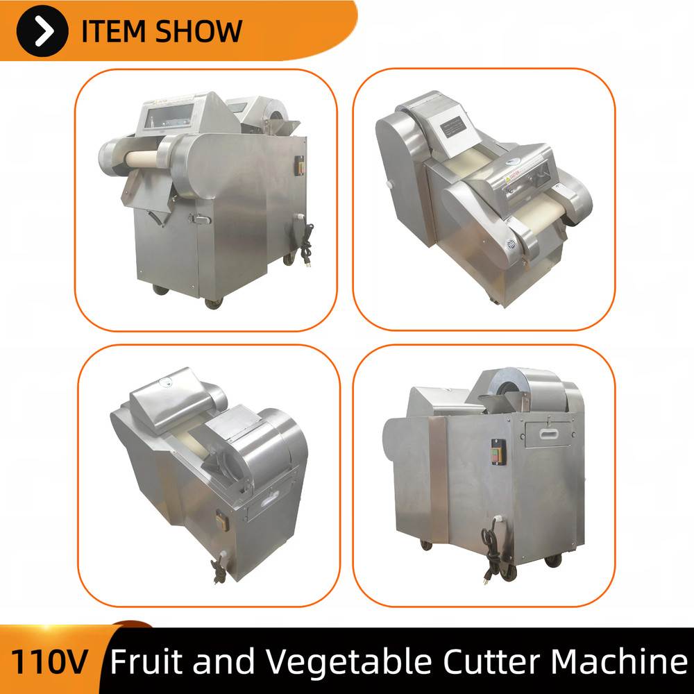 Automatic Fruit & Vegetable Cutter Dicing Machine 110V with Dicing Blade