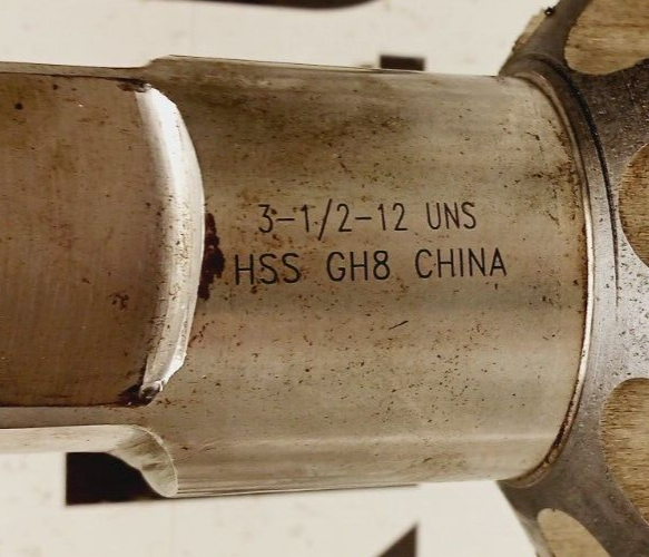 HSS GH8 3-1/2-12 PLUG H.S. SPEC.GRD THREAD TAP CUTTING TOOL