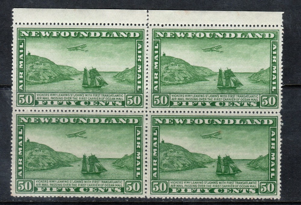 Newfoundland #C7 Very Fine Never Hinged Block