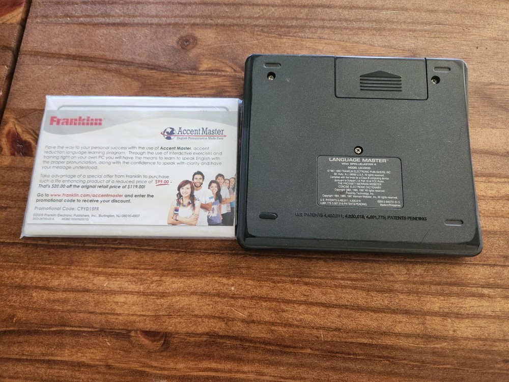 Franklin Language Master LM-2200 Dictionary Thesaurus