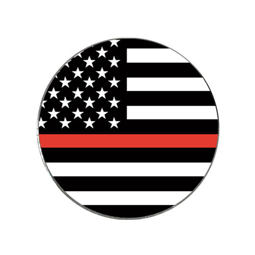 US Flag Thin Red Line Thinredline Golf Ball Marker Firefighters Firemen