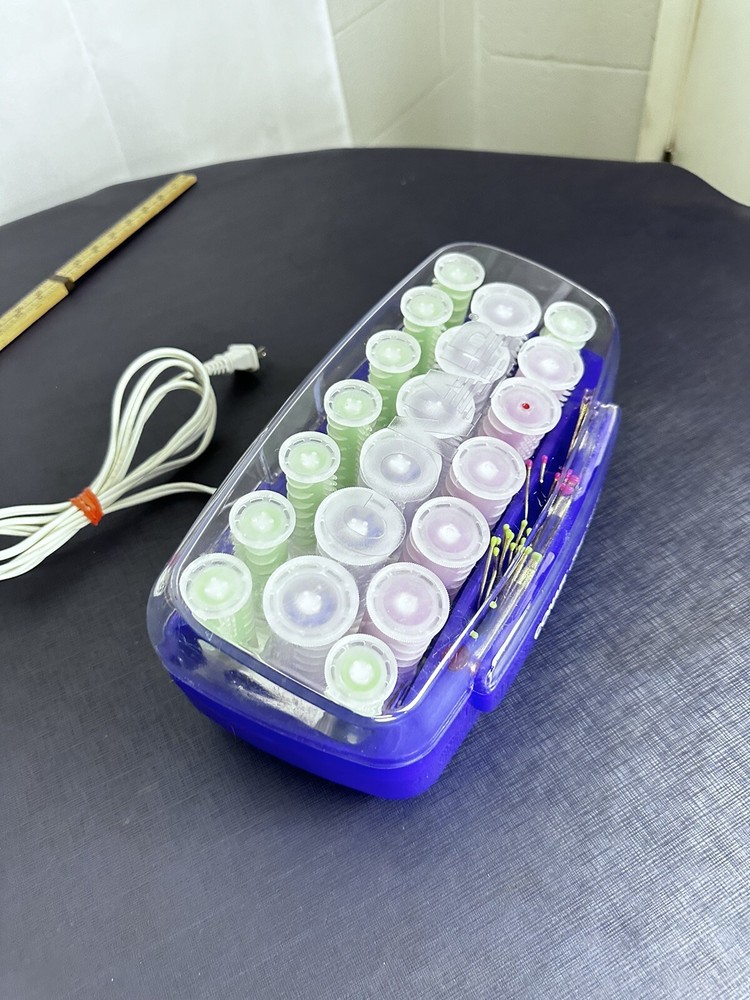 Conair Multi-Sized Easy Start 20 Hot Rollers 17 Pins HS15R Tested Working