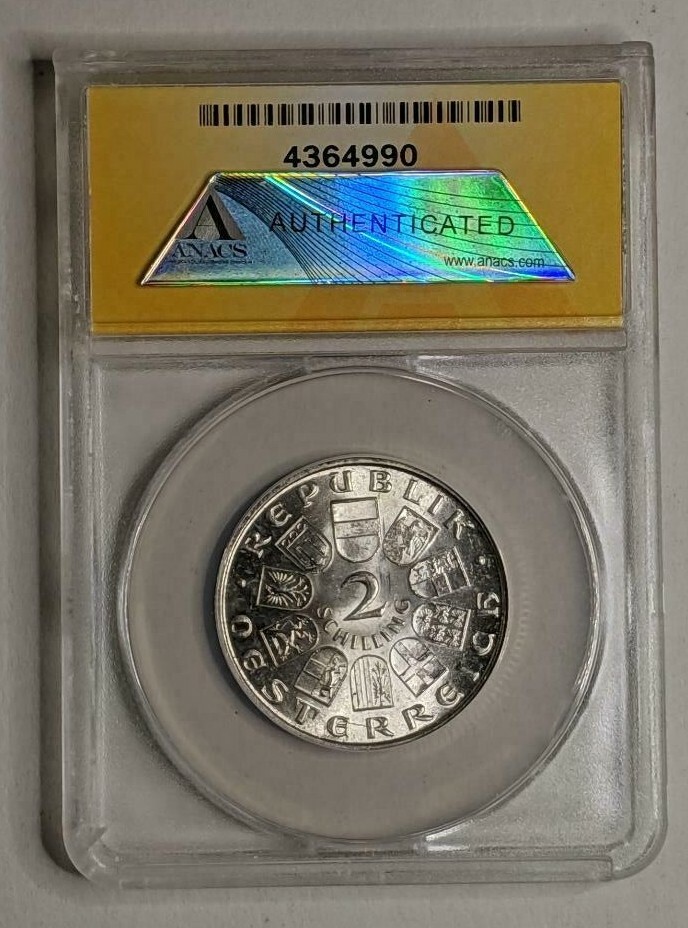 1931 Austria Silver Mozart 2S ANACS MS64