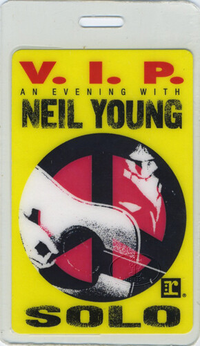 NEIL YOUNG 1999 SOLO LAMINATED BACKSTAGE PASS