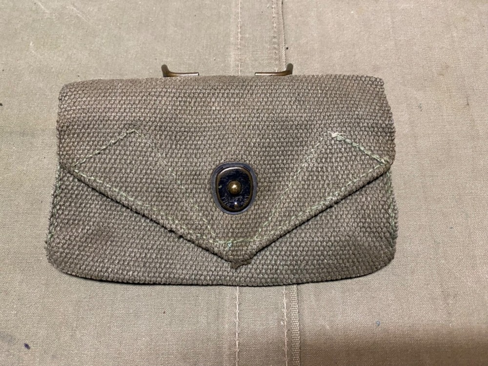 ORIGINAL WWII US ARMY M1942 FIRST AID CARRY BELT POUCH-OD#7