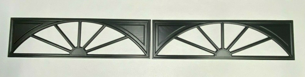 2 Amarr Wagon Wheel Replacement Insert for Long Panel Amarr Garage Doors Black