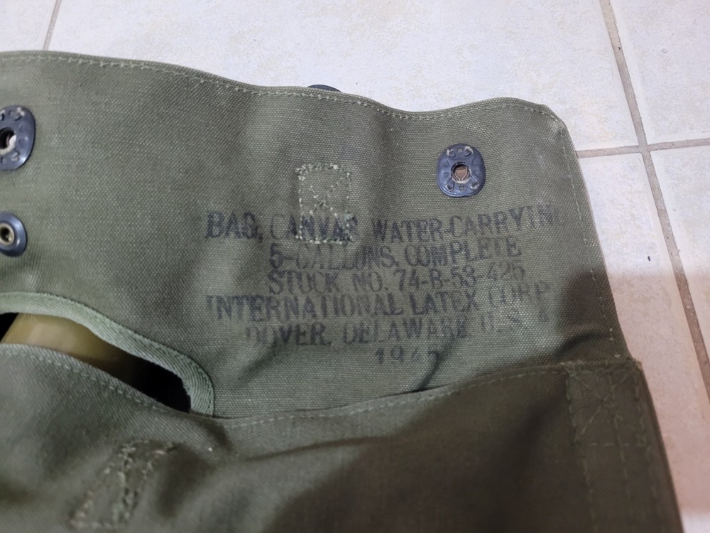 US Bag Canvas Water-Carrying 5-Gallons complete 1945
