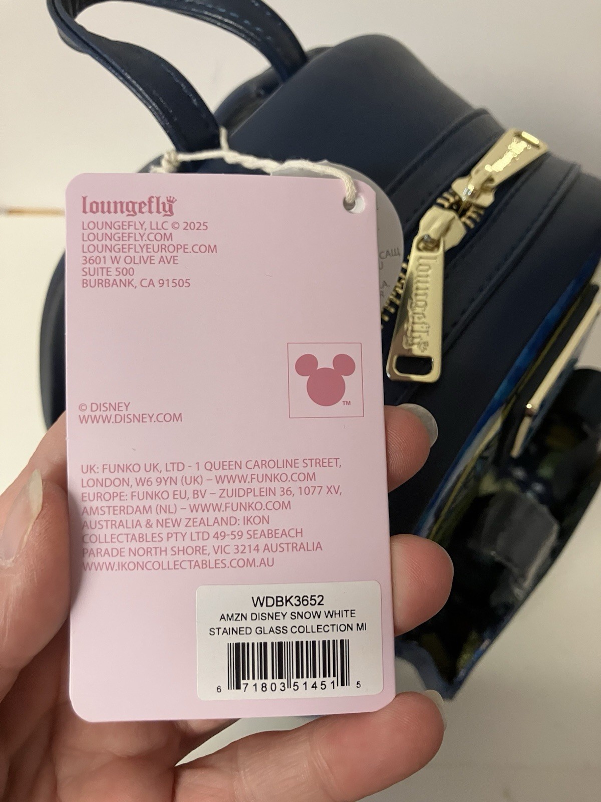 Loungefly Disney Princess Stained Glass Collection Snow White Mini Backpack NWT