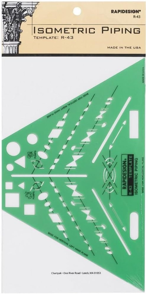Isometric Piping Template, 1 Each (R43)