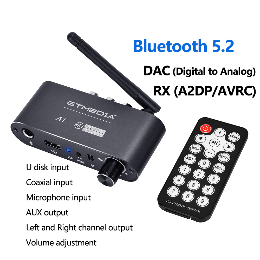 Wireless Bluetooth Transmitter & Receiver HiFi Stereo Coaxial AUX Audio Adapter