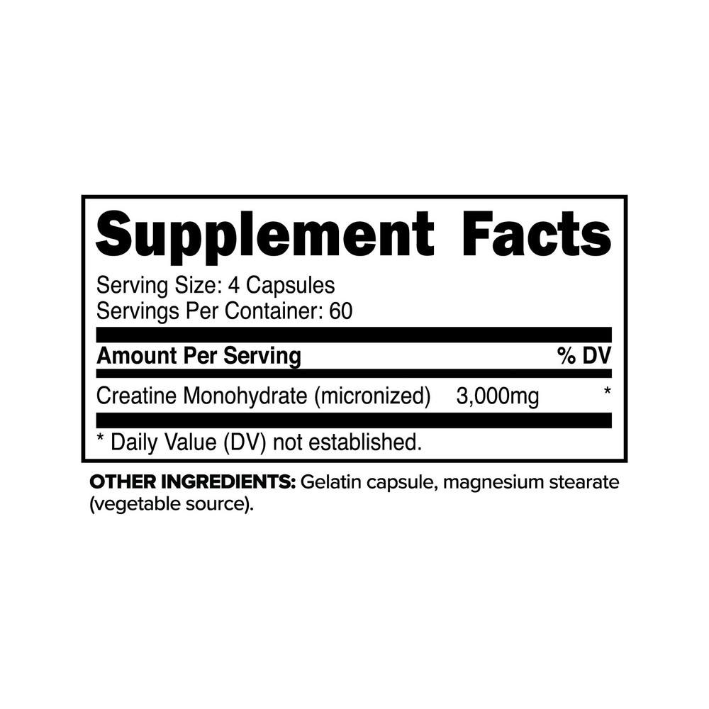 Primaforce Creatine Monohydrate Capsules - 240 Capsules, 3,000mg per Serving