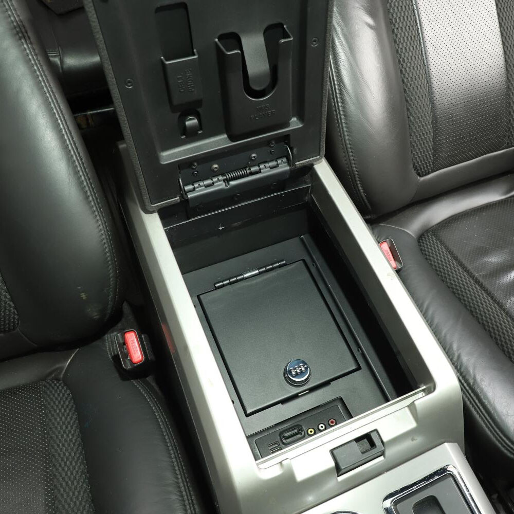 Console Armrest Insert Vault Safe Storage Box Password Lock For Ford F150 09-14