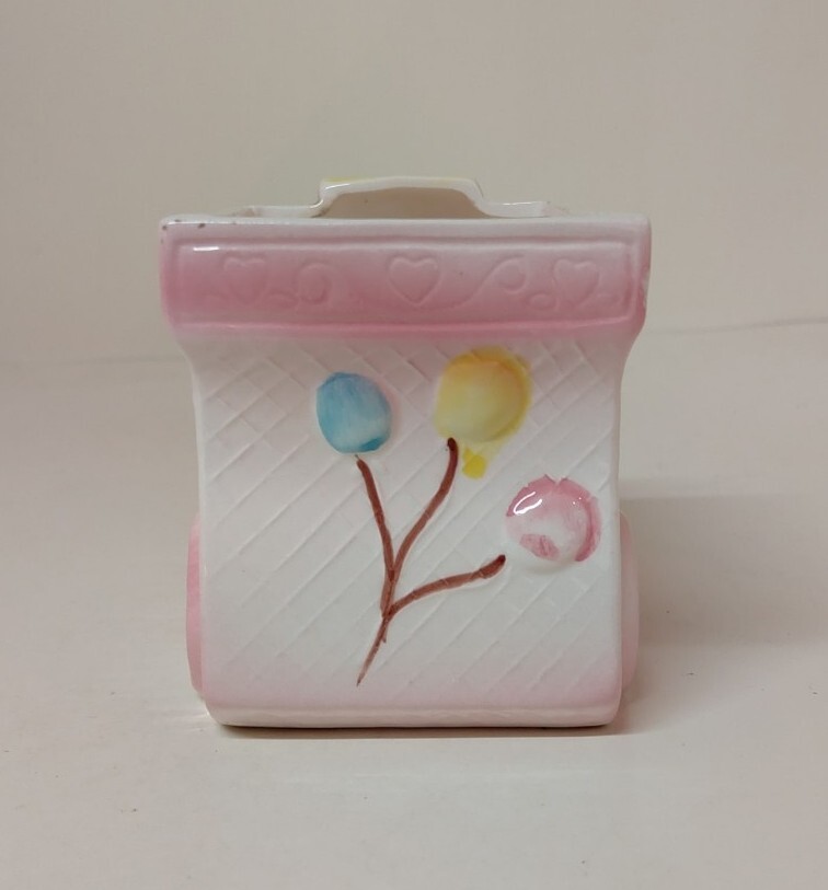 Ceramic Baby Train Planter Vase Decor