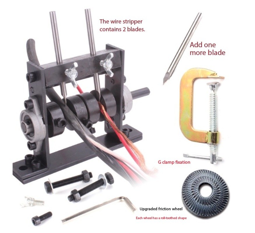 Waste Wire and Cable Stripping Machine Compact Copper Wire Stripping Tool