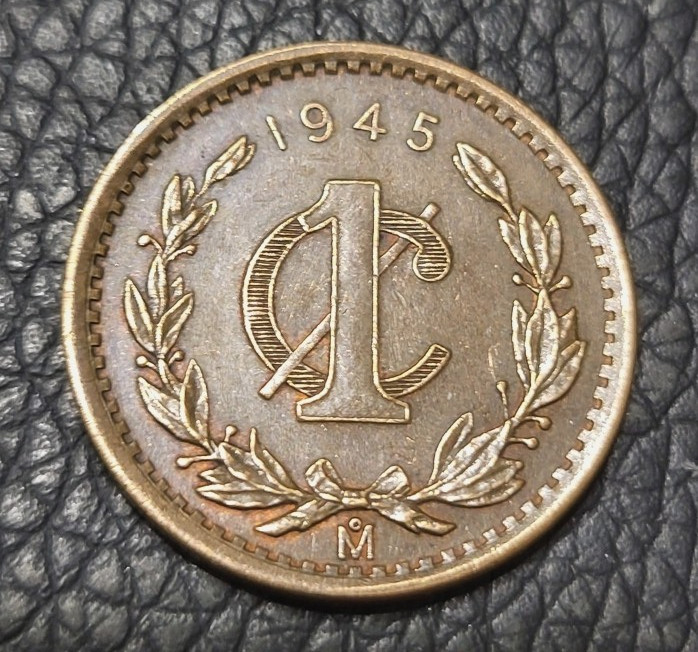 1945 Mexico 1 Centavo Coin