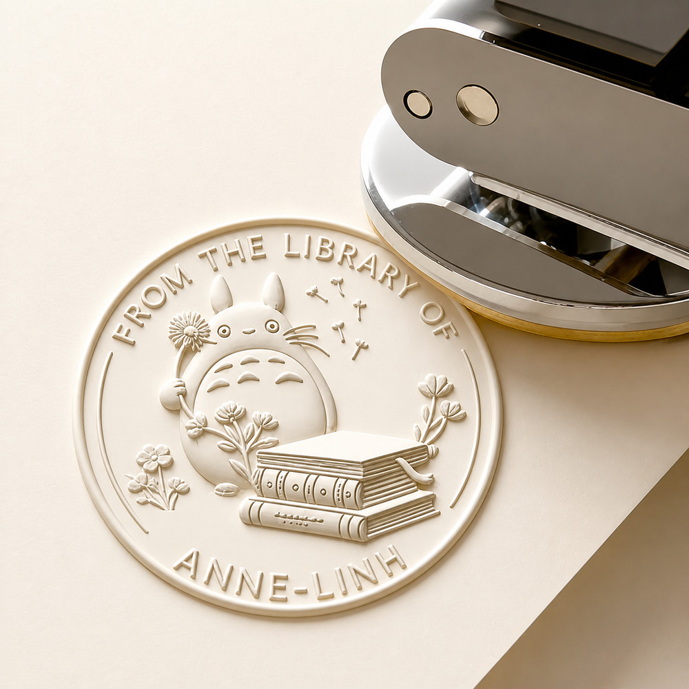Embosser Stamp LOGO Customized Wedding Library Book Private Seals Customization