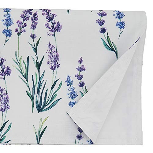 Lavender Print Table Runner, Lavender, 16"x72"