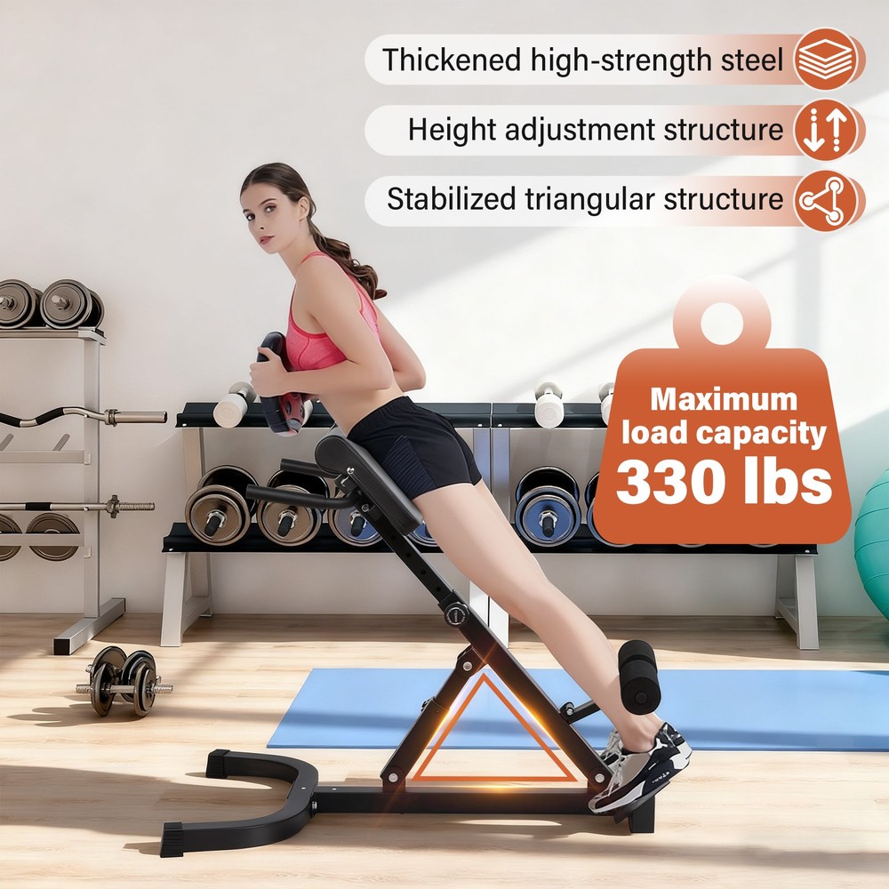 Roman Chair – Bench for Strength Training – Adjustable Back Extension Machine