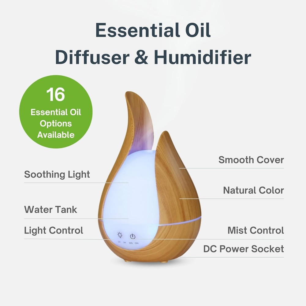Air Oasis Teardrop Essential Oil Diffuser & Humidifier (Marble)