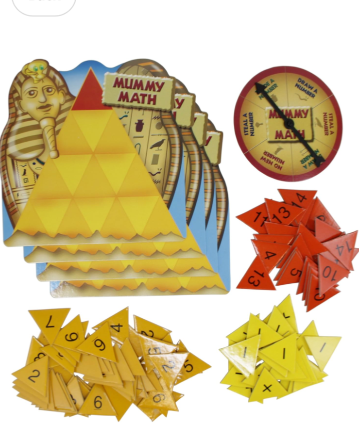 New Math Game Learning Resources Mummy Pyramid Addition and Subtraction