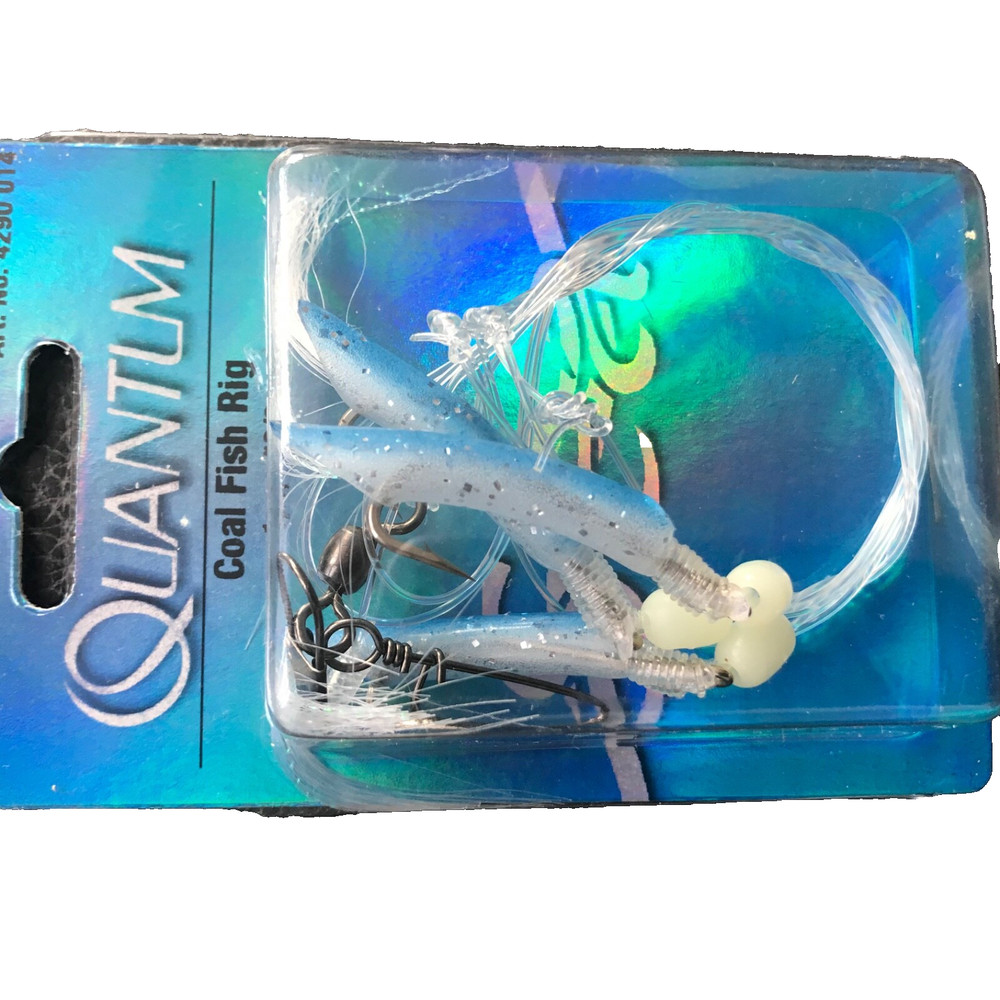 Quantum lure sea rigs coal fish 3 in pack