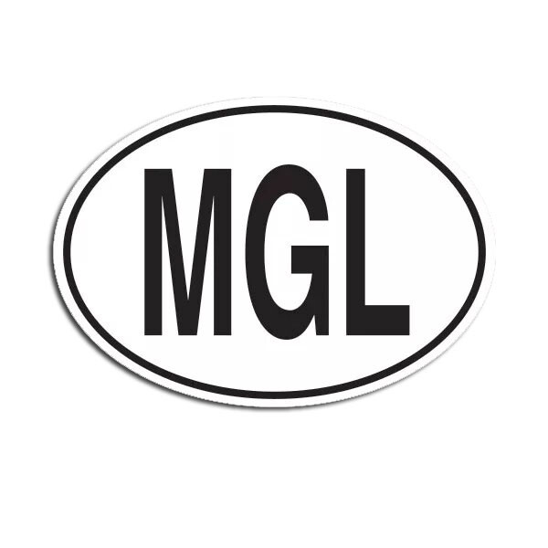 MGL Mongolia Country Code Oval Sticker