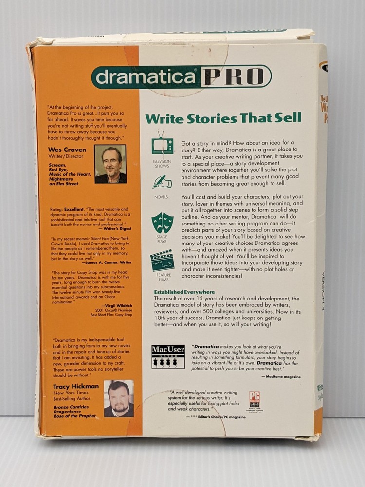 Write Brothers Dramatica Pro Version 4 2006: Windows PC & Mac / Vintage Software