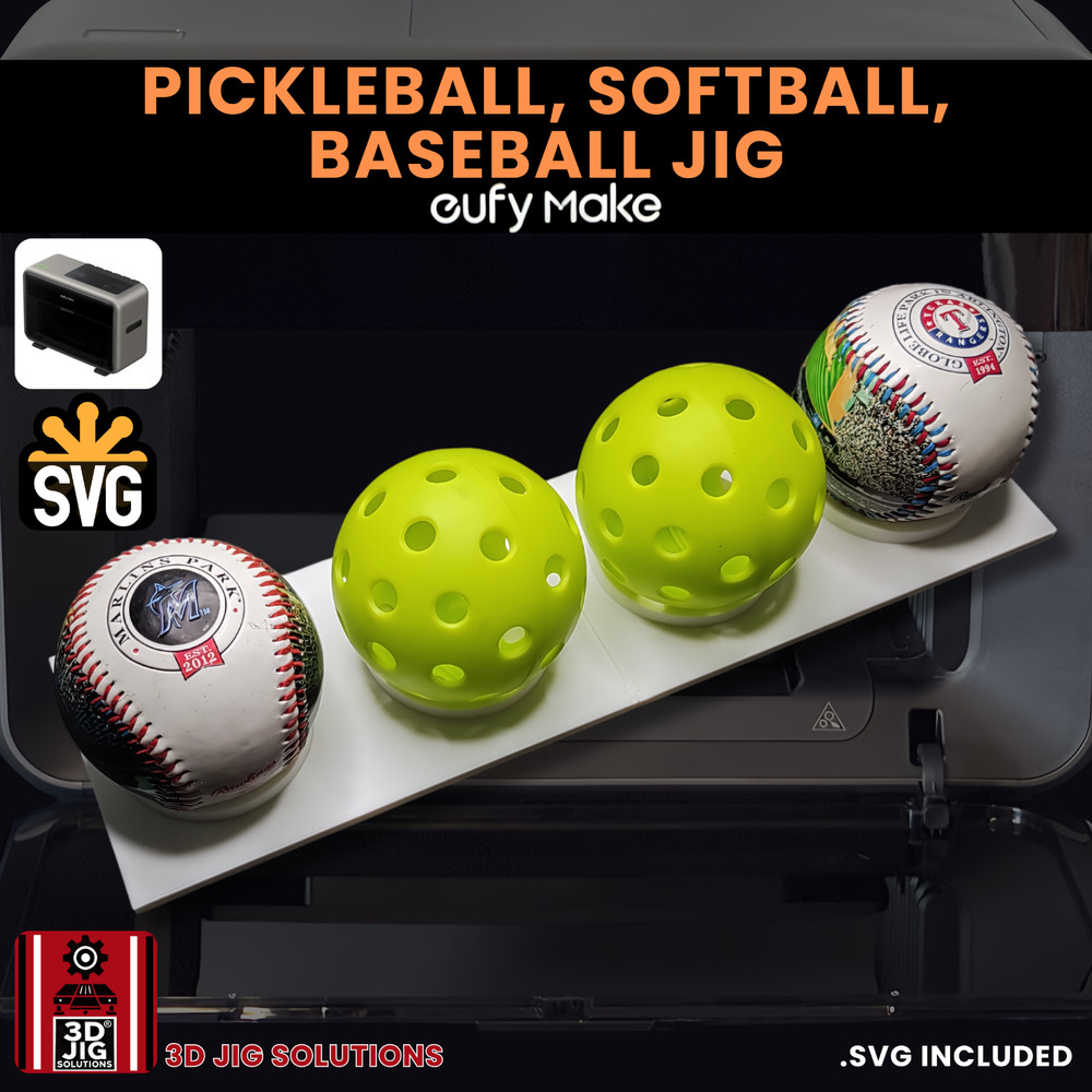EufyMake E1 UV Printer Jig | Baseball Template