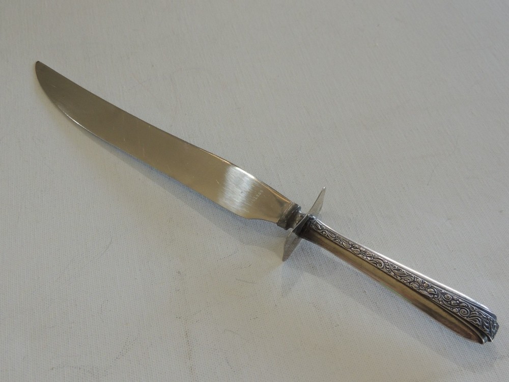 VINTAGE STERLING SILVER HANDLE & STAINLESS LARGE KNIFE