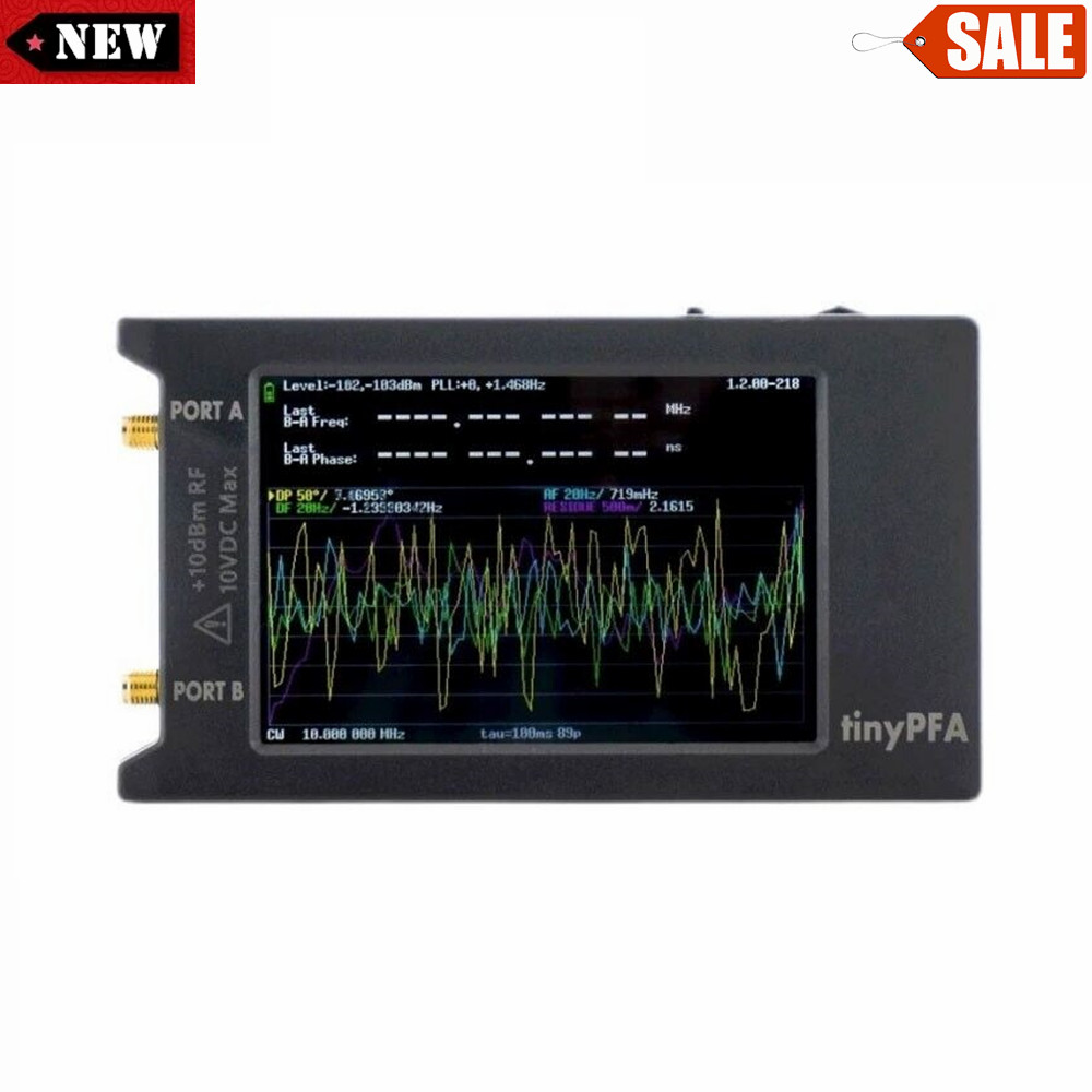TinyPFA 1MHz-300MHz Phase Frequency Analyzer w/ 4" Touch Screen with RF Cables