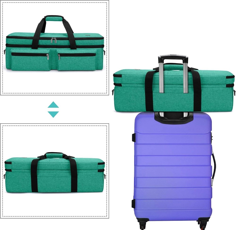 Heavy-Duty Nylon Double-Layer Bag for Cricut Explore Air & Maker - Green