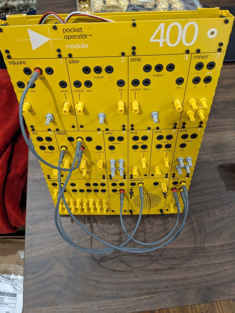 Teenage Engineering Pocket Operator Modular 400 Yellow Desktop Synth W/ Cables