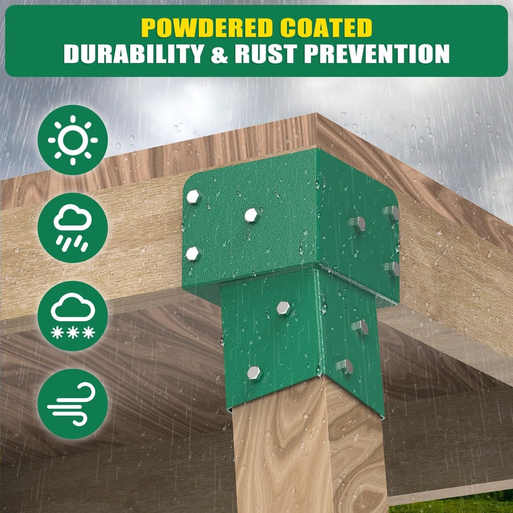 Heavy Duty Deer Stand Brackets 4x4 Compound Angle Bracket Powder Coated Elevated