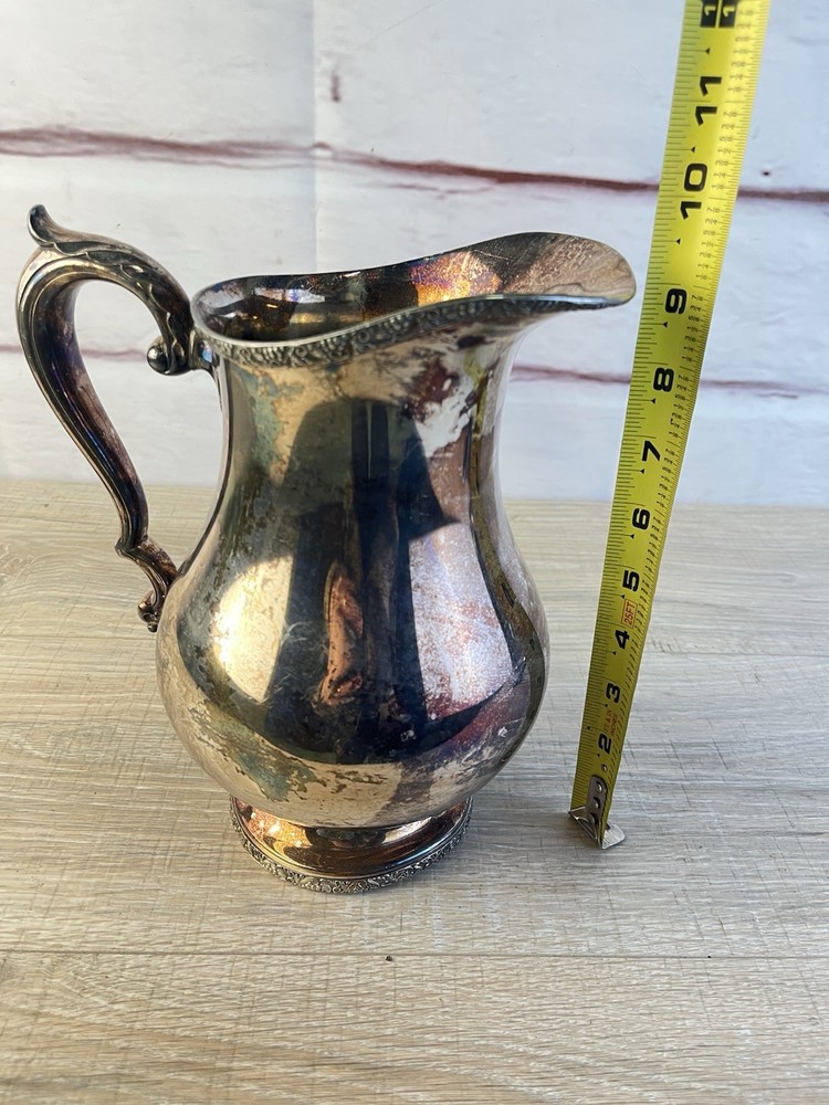 Melford Wallace Silver Pitcher Grape Edge Pattern M612 E.P.W.M