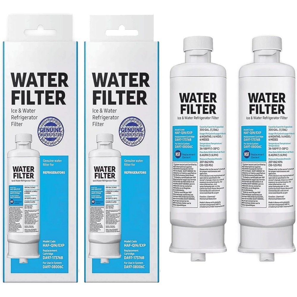 Water Filter DA97-17376B 2 Pack Replacement For Samsung Refrigerator Unit