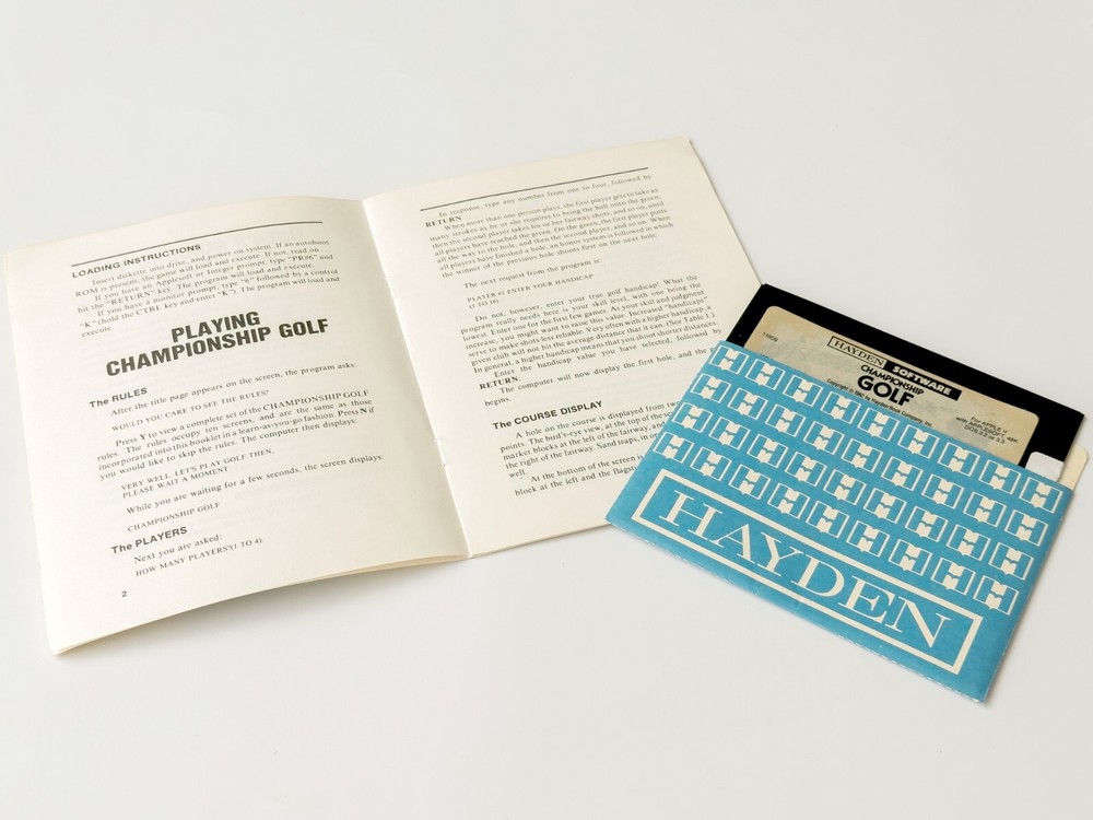 Championship Golf - Hayden Software - 1982 / Apple II