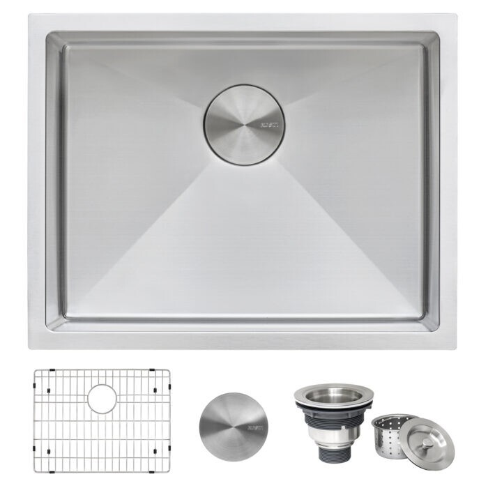 Ruvati 21" Undermount Bar Prep Single Bowl Kitchen Sink - RVH7121 (102527)