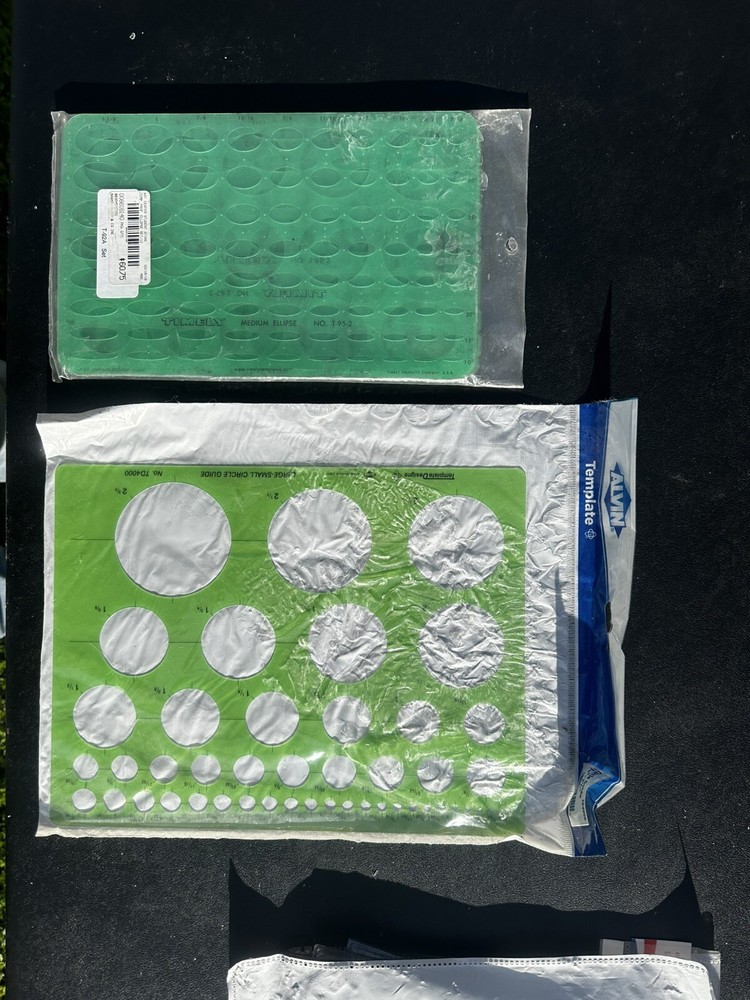 T-95-A Drafting Ellipses Timely Ellipse Templates