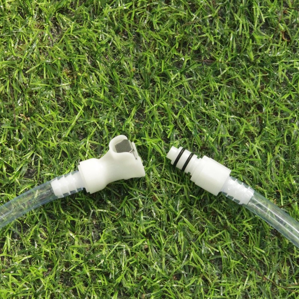 2PCS 1/4" 3/8" 5/16" Plastic Hose Barb Valved In-Line Coupling Insert Quick C...
