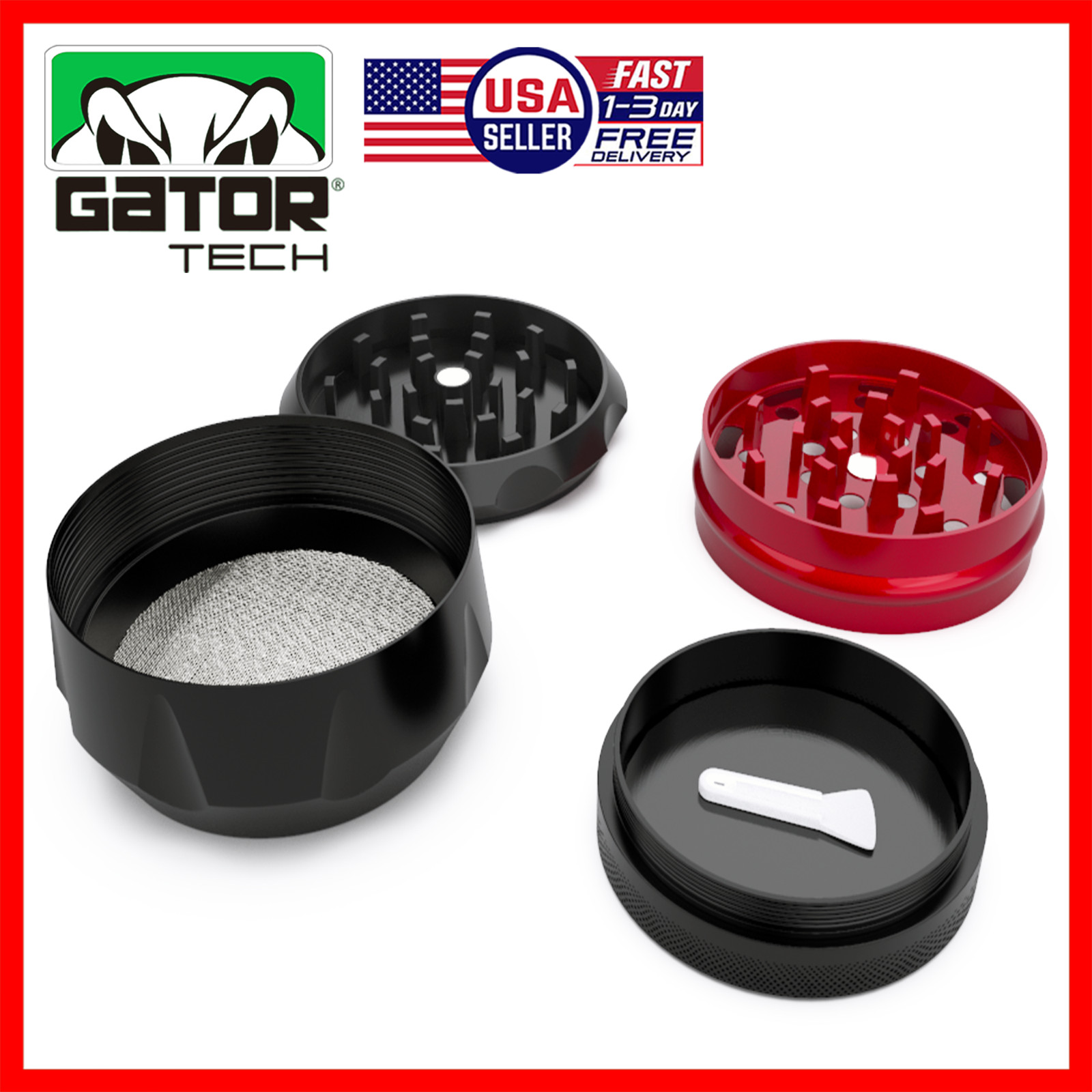 Tobacco Herb Grinder Spice Herbal Metal Crusher 2.5” Large Hand Handle Muller