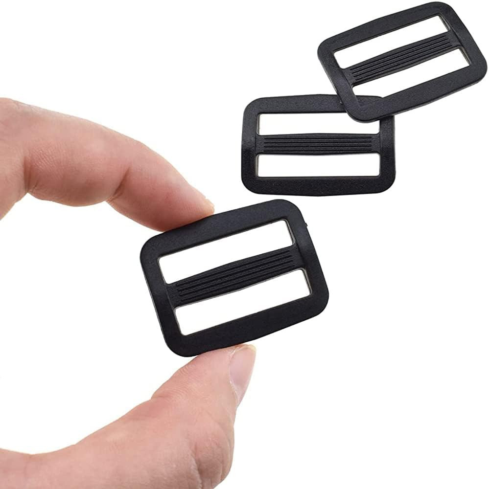 20Pcs Plastic Slide Buckles, Webbing Strap Fastener for Backpack 3/4 Inch/ 20Mm