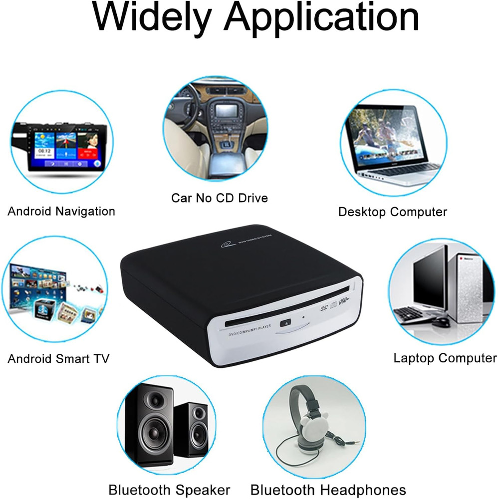 Portable CD Player for Car with Bluetooth and USB Connection,Usb External Univer