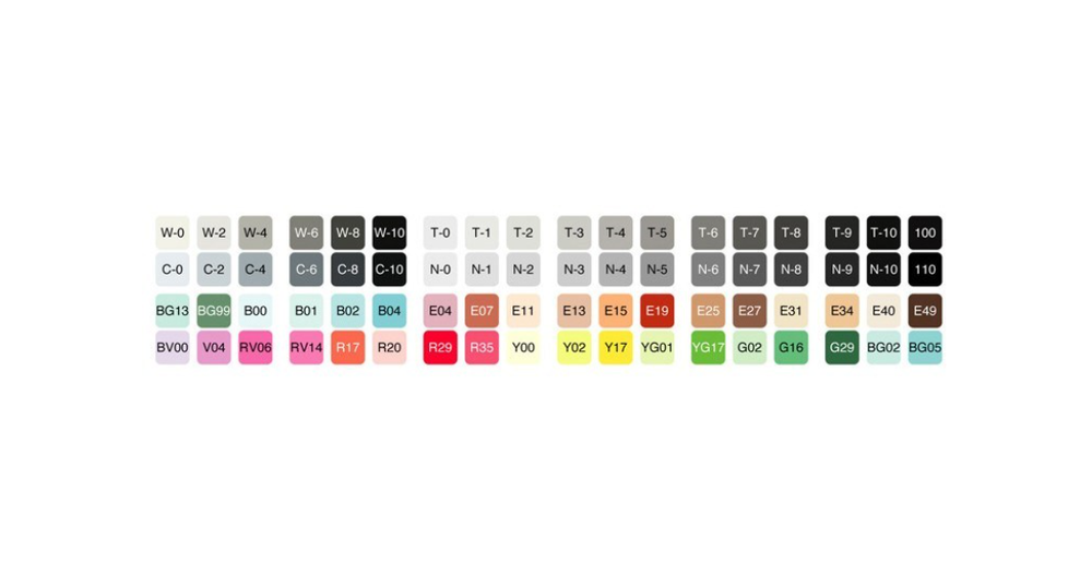 COPIC Twin Marker 72 Color B Set