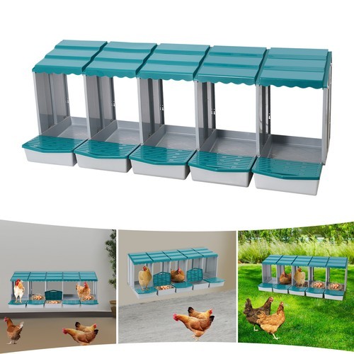 Chicken Laying Box Modern 5-Compartment Chicken Nesting Box with Egg Collection