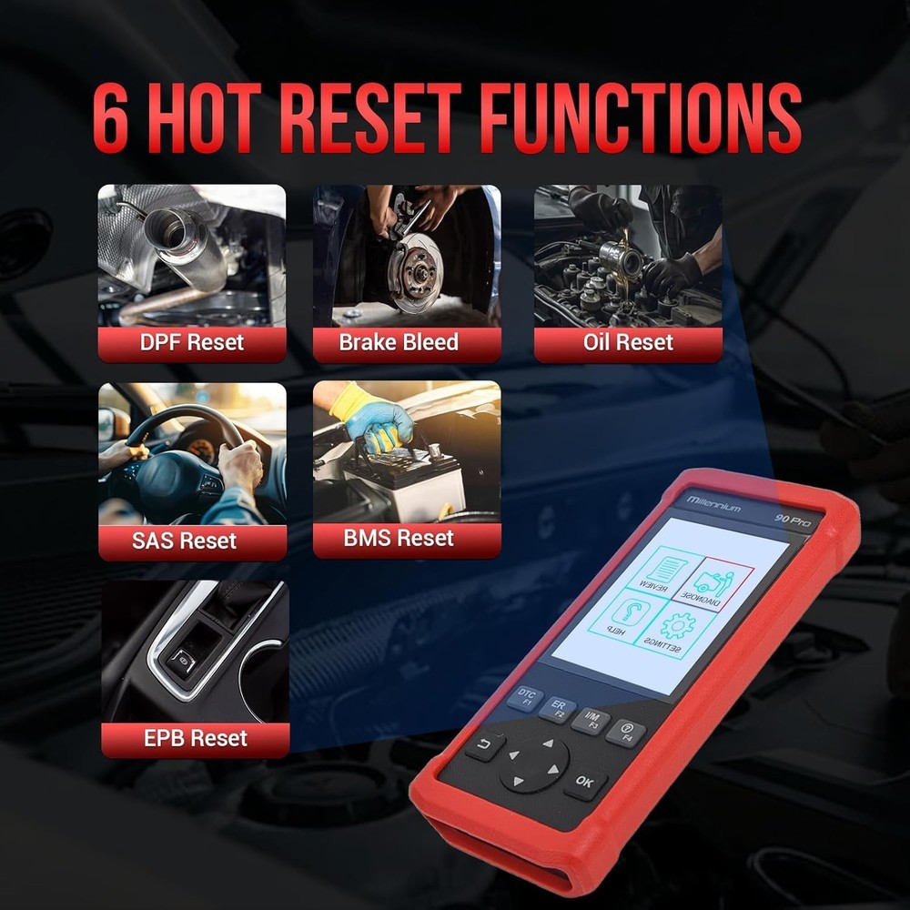 LAUNCH Millennium 90 Pro OBD2 Scanner, Car Diagnostic Tool with ABS, SRS, Engine