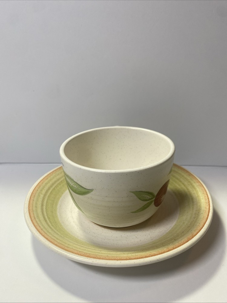 Franciscan earthenware fruit cherry cup & saucer set