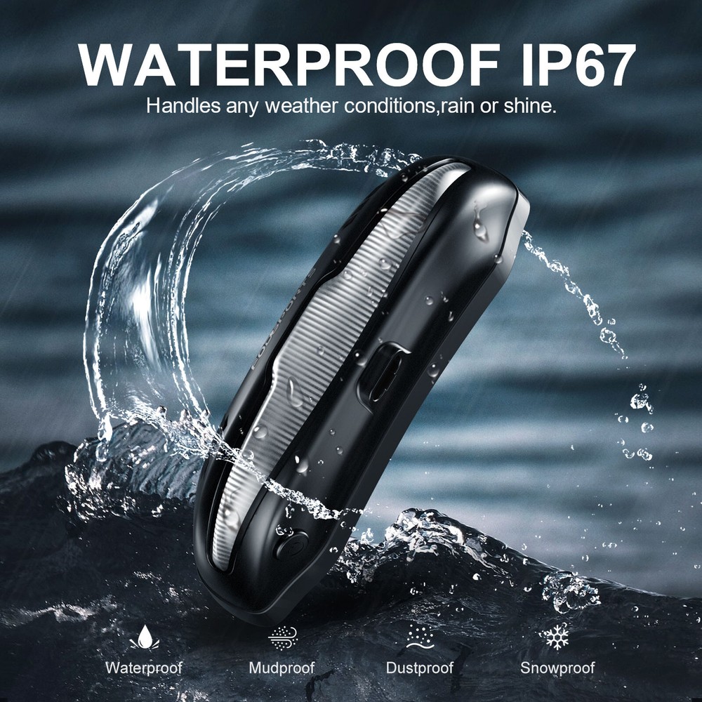 F1 PRO 1000m 2-Way Motorcycle Helmet Intercom Bluetooth Headset & Warning Light
