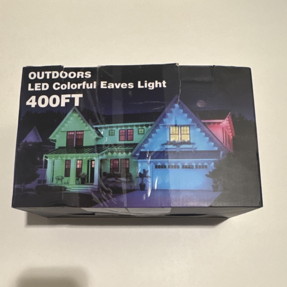 400FT RGB Multicolor LED Outdoor String Light, App & Remote Control, Music Sync